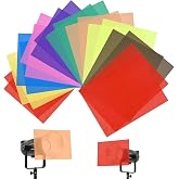 UTEBIT 20 Pack Gel Light Filter Sheets,Large High Light Photography Filters | 16X20 inch Transparency Colored Plastic Sheets, Light Gel Filters for Photography Studio Lighting,LED Light, Light Diffuser