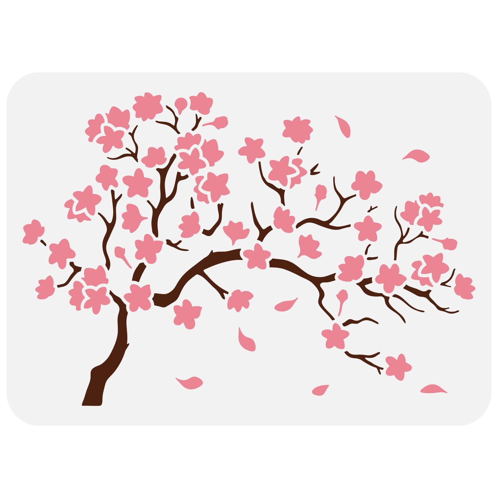 FINGERINSPIRE Cherry Blossom Tree Stencil 29.7x21cm Large Flower Cherry Painting Stencils Plastic Reusable Tree Branches Cherry Floral Stencils Drawing Template for Home Wall Furniture Windows Decor