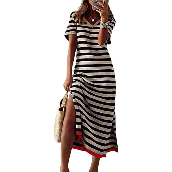 fitted lace wedding dress Just Love Womens Stripe Maxi Dress Knit Jersey T-Shirt Dress for Women,  Heather Grey Black Stripe, 2X : Amazon.ca: Clothing, Shoes & Accessories