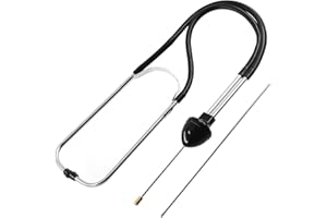 Keadic 1Pcs Automotive Mechanic Stethoscope Diagnostic Tool, Auto Stainless Steel Double Head Flexible Engine Stethoscope for