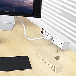 VILONG Desk Clamp Power Strip with USB, 2 in 1 Dual