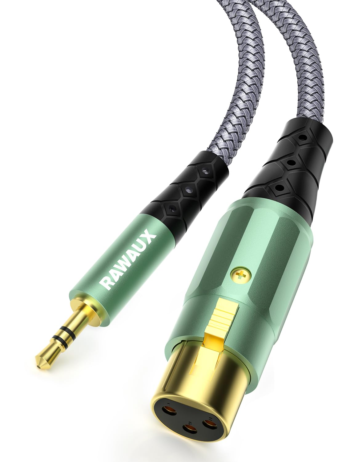 RAWAUX 3.5mm to XLR Female Cable 1M, XLR to Mini Jack Stereo Aux Adapter Unbalaned Microphone Cable for Speaker, Amplifier, Camera, Laptop, iPad
