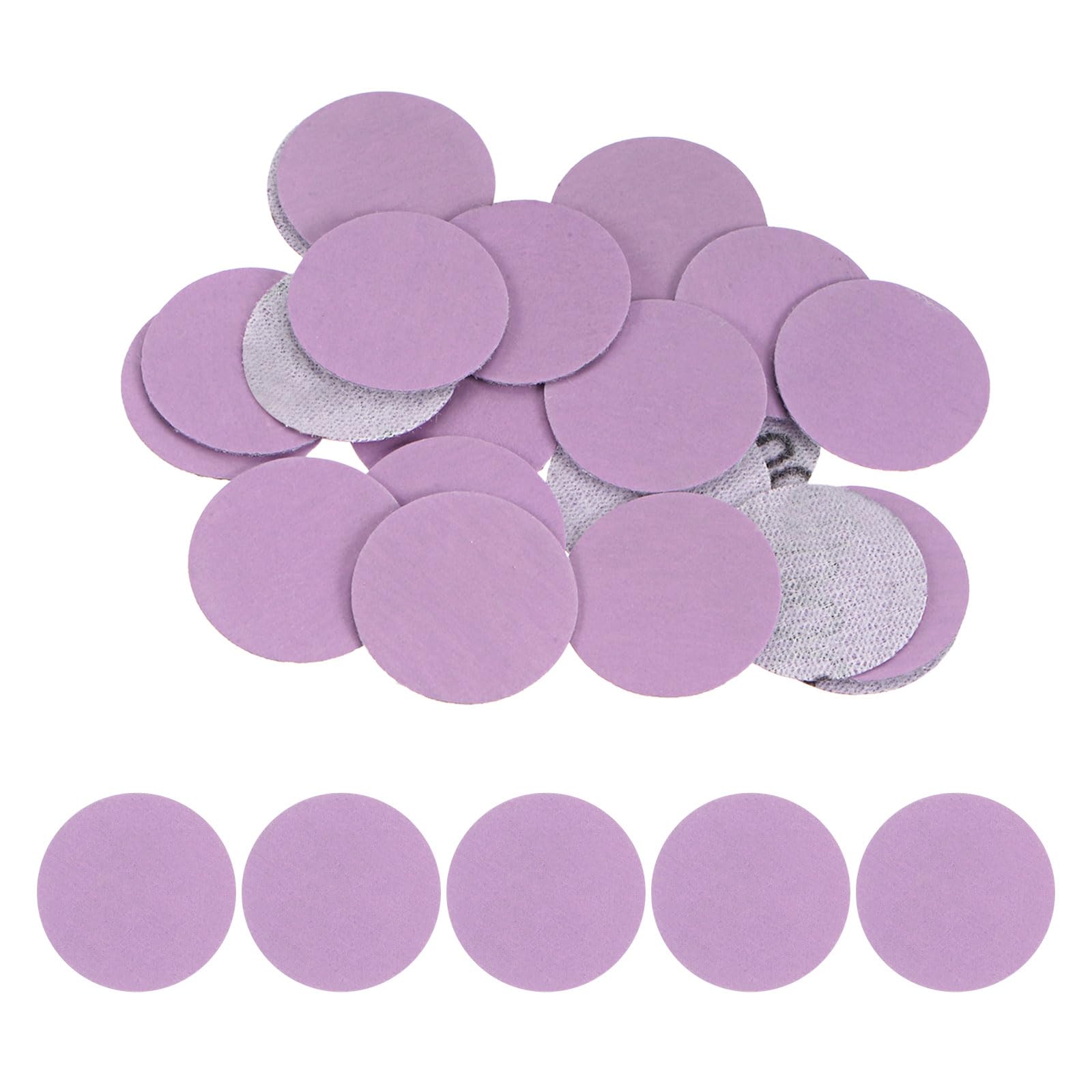 Kozelo 25pcs Premium Sanding Discs Hook and Loop - [1 Inch x 3000 Grits] Purple Sandpapers Mini Size for Jewelry Wood Metal Polishing