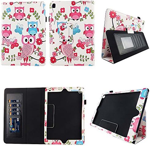 Pink Owl Butterfly iPad Pro 9.7 Case Premium Pu Leather Folio Slim Fit Standing Protective Smart Cover w Auto Sleep / Wake for Apple iPad Pro 9.7 inch 2016 Model Table Stylus Holder ID Slots