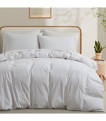Amazon.com: Duvet Set - White Duvet Cover Queen Size With