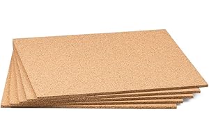 CLEVERBRAND Cork Sheet Plain 12" X 12" X 1/2" - 5 Pack