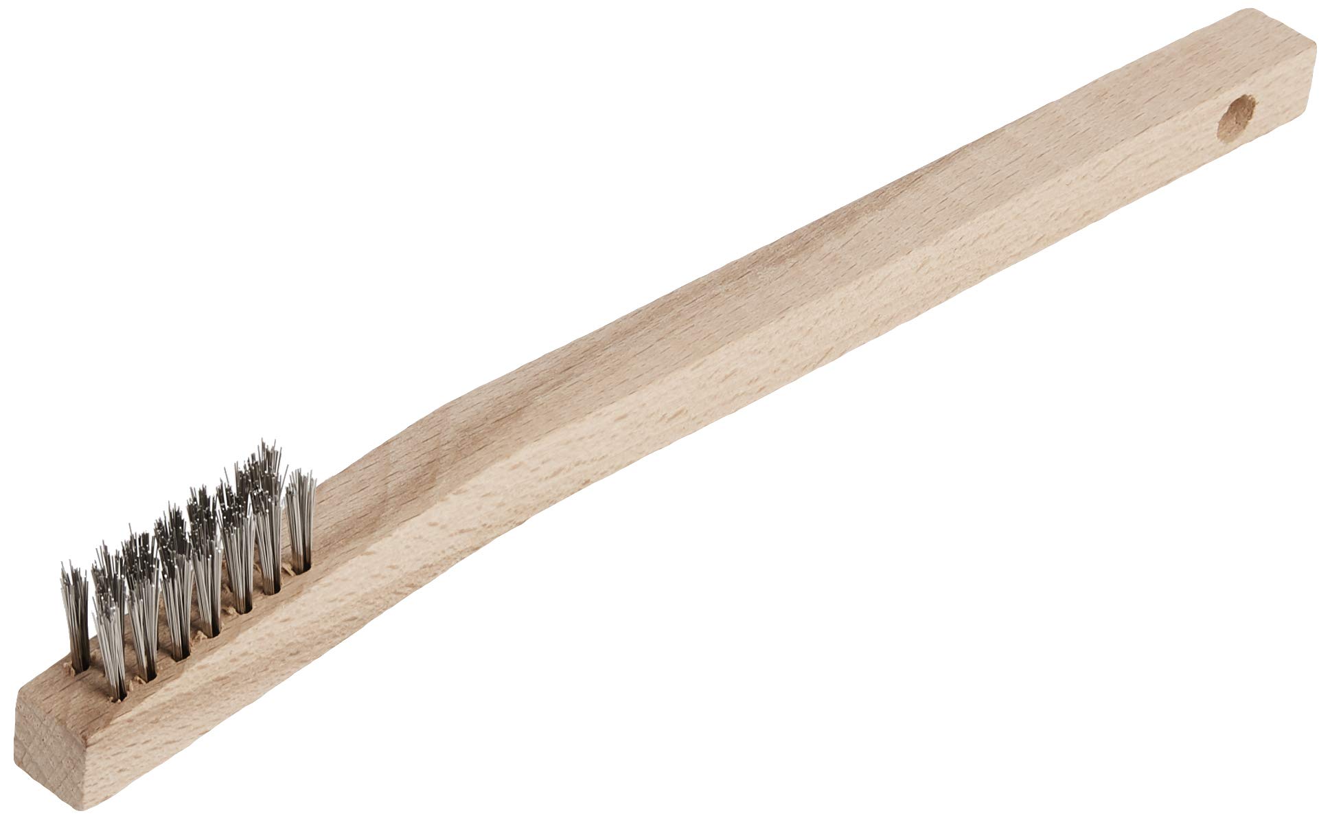 Photo 1 of Forney 70506 Wire Scratch Brush, Stainless Steel with Wood Handle, 7-3/4-Inch-by-.006-Inch