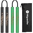 MSGumiho Nunchucks Cord Nunchakus Safe Foam Rubber Training Nunchucks with Cord 2PCS for Kids & Beginners Practice and Training