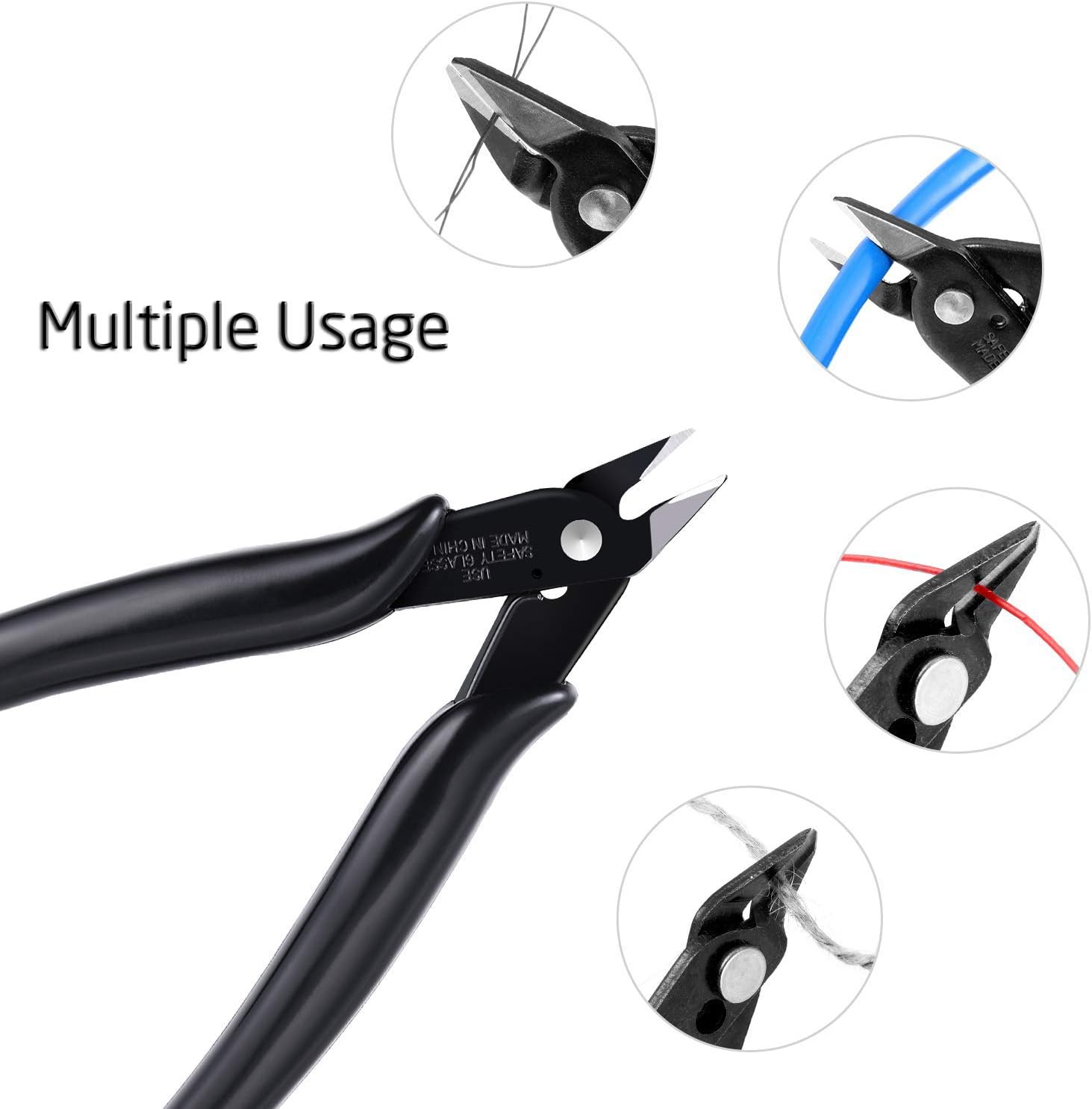 STARVAST 5In Side-Cutting Plier Wire Cutter - 6 Pack, Black - Image 4