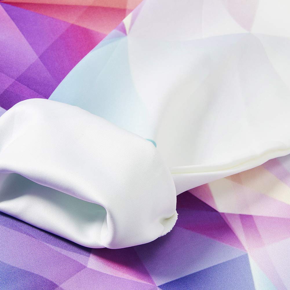 TUONROAD Realistic 3D Hooded Shirt Tops Colorful Color Block Burgundy Jade Geometric White Youth & Adult Hip Hop Hoodies Sweatshirt Autumn Men\'s Long Sleeve Pullovers with Big Pocket Front