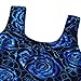 HOZIY Black Gymnastics Bodysuit for Girls Size 7-8 7/8 Years Old Blue Roses Biketard