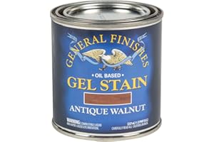 General Finishes Oil Base Gel Stain, 1/2 Pint, Antique Walnut