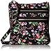 Vera Bradley Signature Cotton Triple Zip Hipster Crossbody Purse, Winter Berry