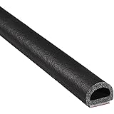 Trim-Lok D-Shaped Rubber Seal – .36” Height.625” Width, 25’ Length – EPDM Foam Seal with BT (3M) High Strength Bonded Tape Sy
