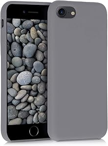 kwmobile TPU Silicone Case Compatible with Apple iPhone 7/8 / SE (2020) - Case Slim Protective Phone Cover with Soft Finish - Titanium Grey