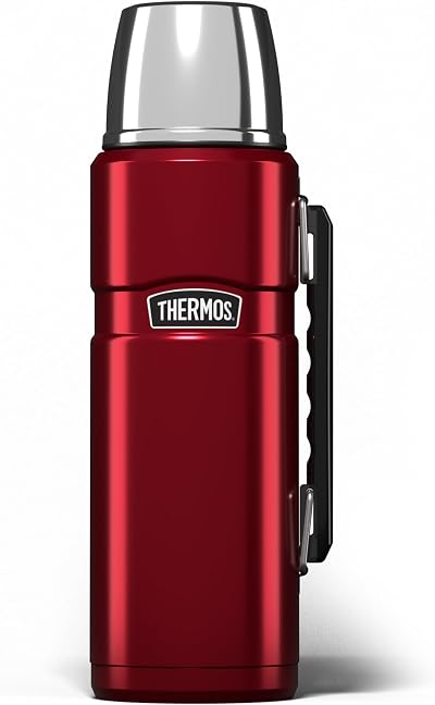 Thermos Stainless King 1.2L Red Travel Flask Premium Insulated Bottle
