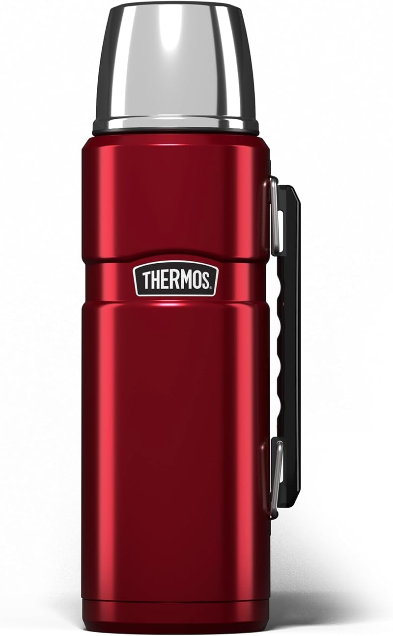 Thermos Stainless King 1.2L Red Travel Flask Premium Insulated Bottle