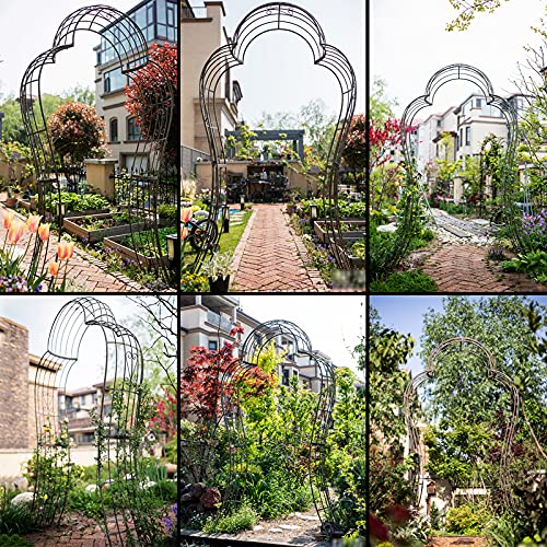 Rosenbogen, Gartenbogen Gartenlaube, Torbogen Garten Rankgitter Rankhilfe Metall Garden Arch Arbor Arbor Trellis, für… – Bild 3