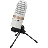 Yamaha YCM01U White High-Definition USB Condenser Microphone | Cardioid condenser capsule with USB-C and desktop stand for streaming, remote work and recording