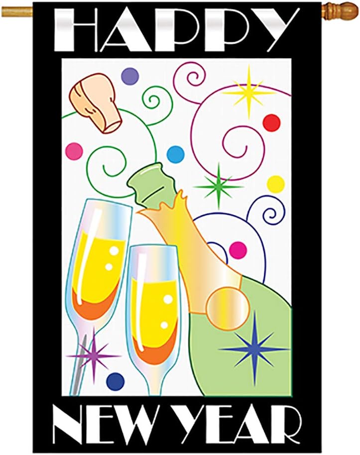 Happy New Year Flag Indoor/outdoor 28" X 44"