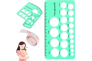 Nipple Rulers for Flange Sizing, Silicone & Soft Flange Size Measure for Nipples, Nipple Measuring Tool Flange with 1.5m Soft