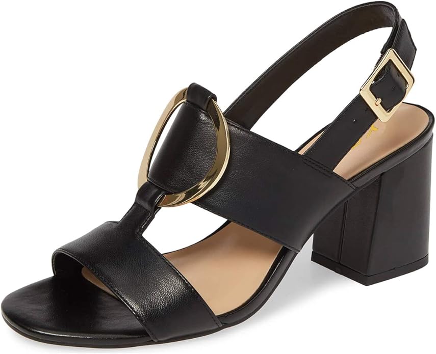 rumor open toe side buckle bootie