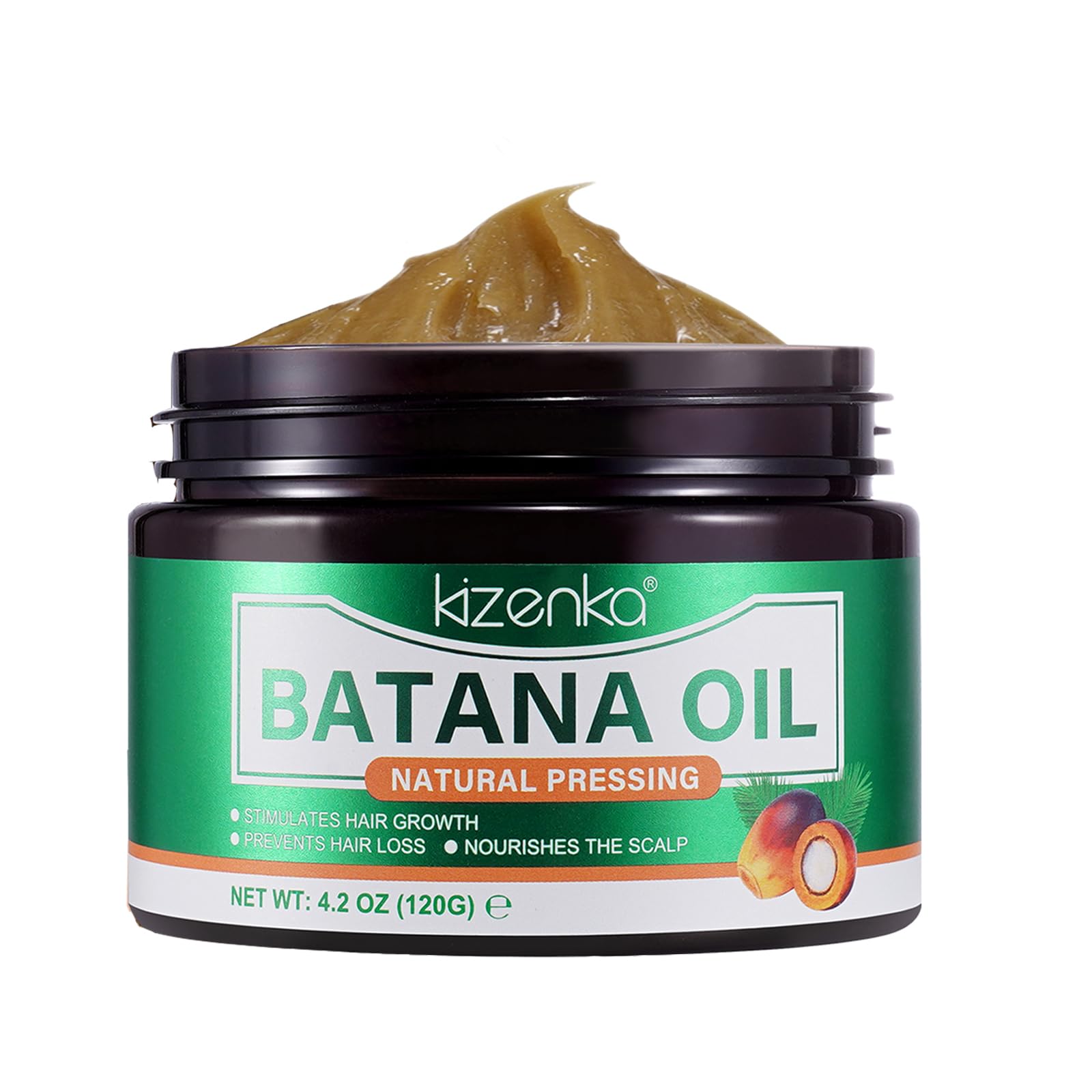 Raw Batana Oil for Hair Growth, Organic Batana Hair Oil Hair Mask for Dry Damaged Hair and Moisturizes Skin, Raw Batana Cream Oil for Healthier, Thicker, Fuller Hair