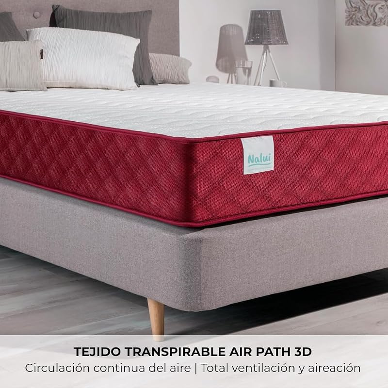- Colchón Viscoelástico Reversible Gredos 160x190cm con Sistema VISCONFORT, Tejido Strech y Tejido 3D Transpirable. Altura: ±21cm | Firmeza Medio-Alta | Adaptable | Fabricado en España