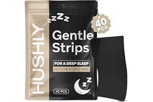 HUSHLY Gentle Medical Tape Strips XL (40 Pcs - 1.5 Months) - Latex-Free, Skin-Friendly Adhesive Strips for Rest & Recovery, First Aid Medical Grade Tape for Men & Women