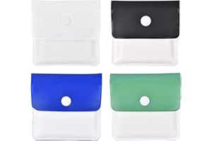 Portable Ashtray Outdoor Cigarette Butt Disposal Pocket Ashtray Pouch, 4Pcs PVC Fireproof Reusable Compact Outdoor Ash Tray P