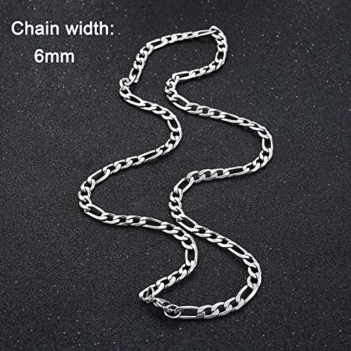 CHISMORL 16"36" Long Stainless Steel Figaro Chain Necklaces Various