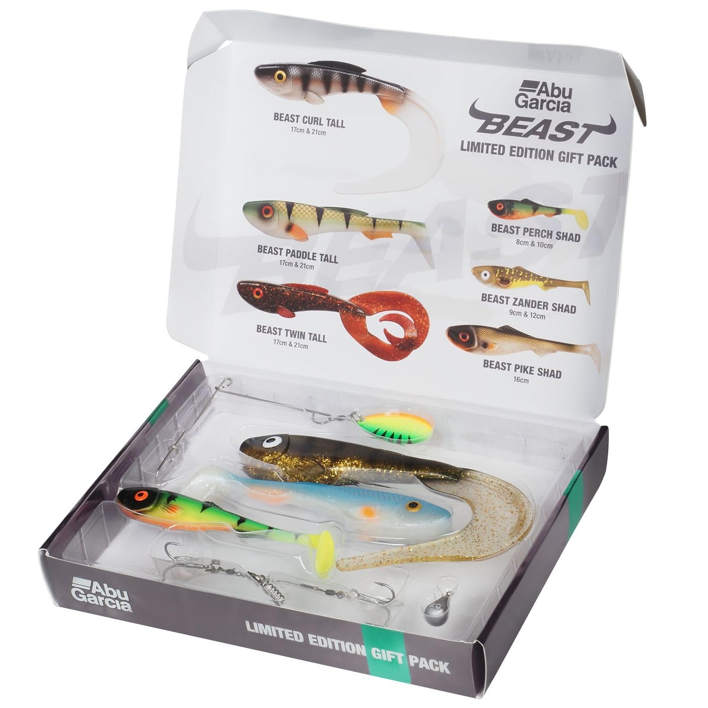 Berkley Beast Gift Pack - 6 Piece Rubber Fish & Predatory Fish Accessories, Pike Bait, Rubber Bait Set