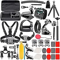 Neewer 50-In-1 Action Camera Accessory Kit, Compatible with GoPro Hero9/Hero8/Hero7, GoPro Max, GoPro Fusion, Insta360,...