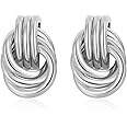SHERLOVE Trendy Gold Knot Earrings for Women Chunky Statement Drop Dangle Earrings Lightweight Hypoallergenic Fashion Gold Jewelry