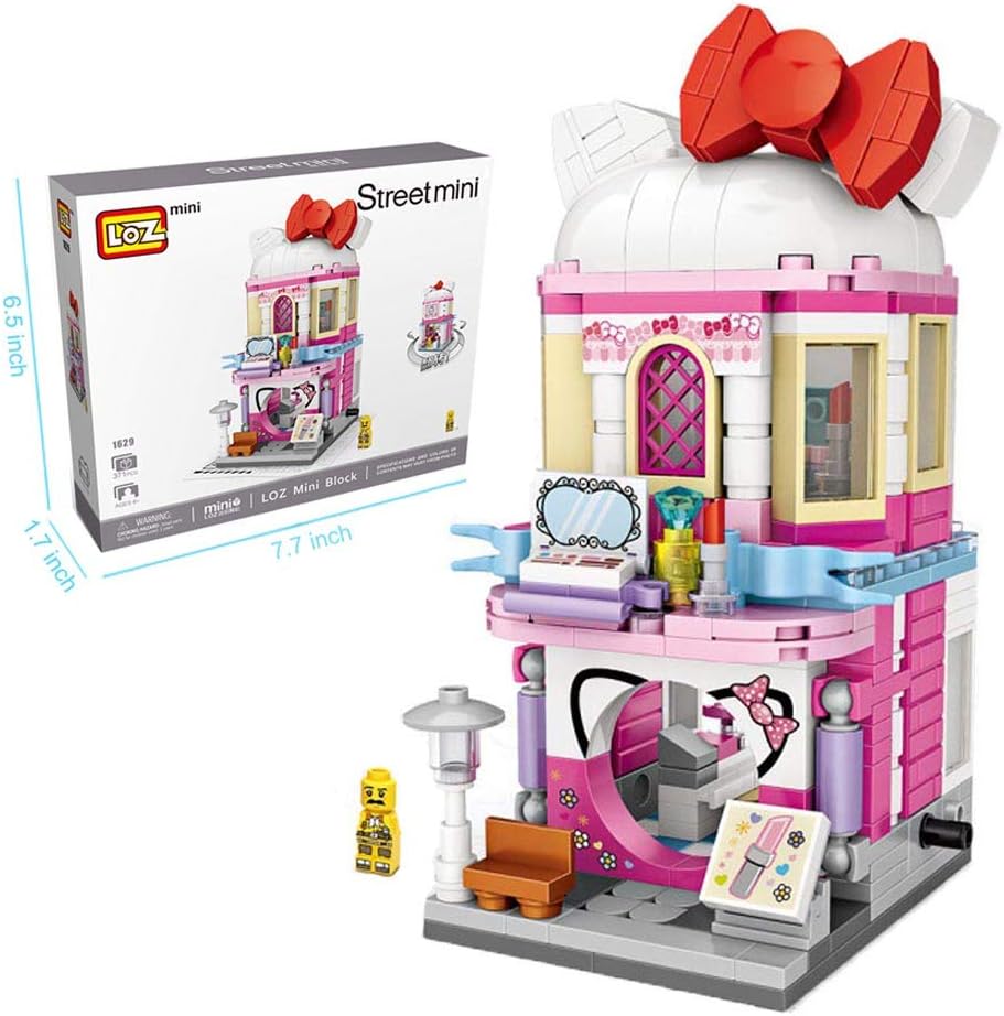 LOZ Mini Building Blocks Building Puzzles Street Toys for Kids&Adults Street Seriers in Shopping Building 3D Puzzles DIY Intelligence Educational Toys Games Models Kits Gifts(COSMETICS 1629)