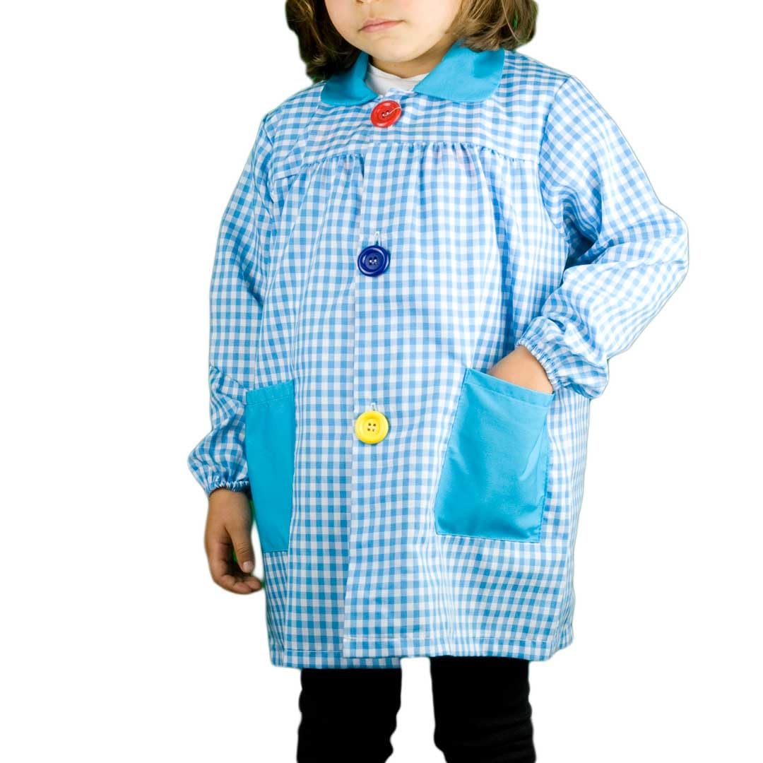 KLOTTZ Children's Painting Apron for Nursery., Turquesa, 4/5 Jahre alt (104-109cm)