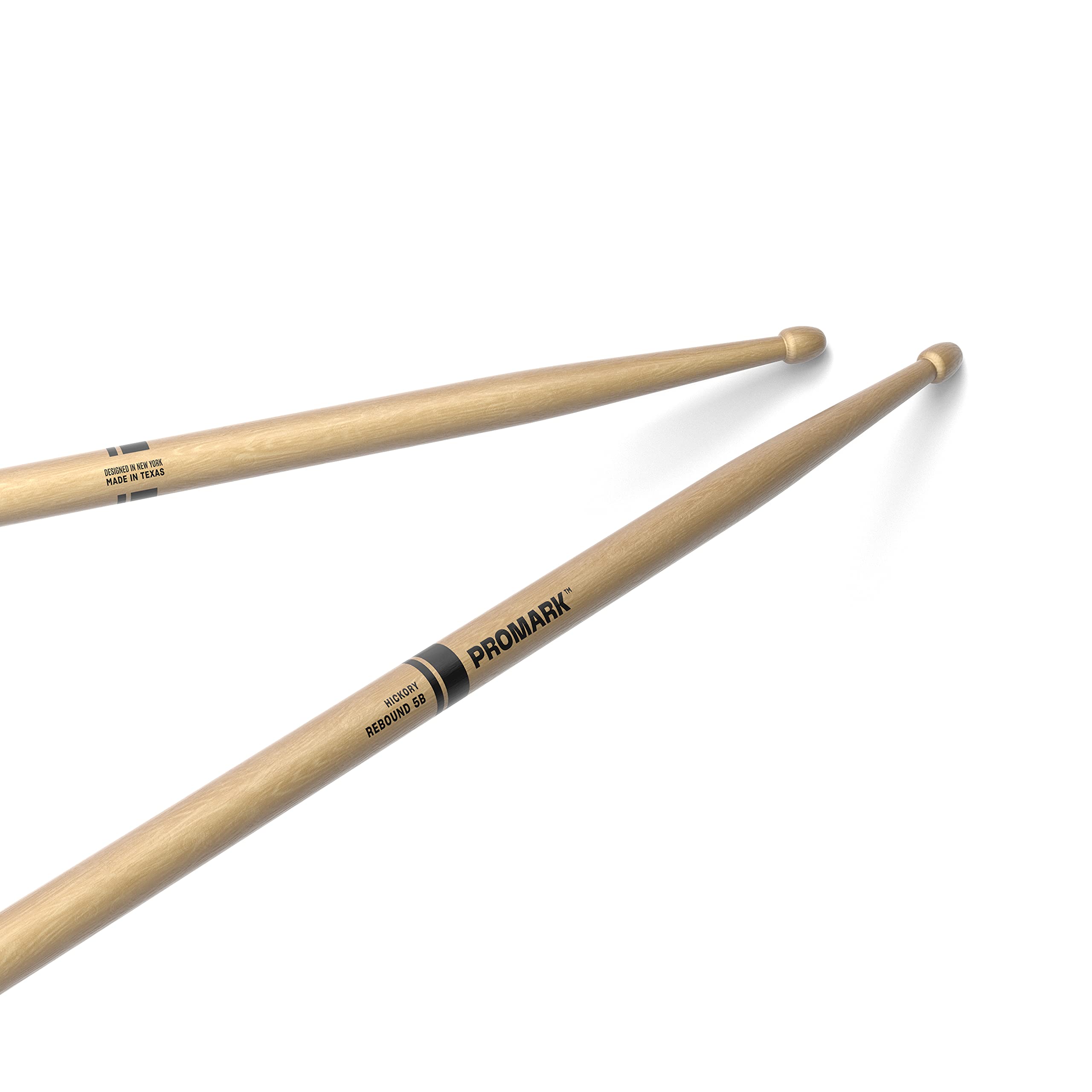 ProMark Drum Sticks - Rebound 5B Drumsticks - Drum Sticks Set - Acorn Wood Tip for Larger Sweet Spot - Hickory Drum Sticks - Consistent Weight and Pitch - 1 Pair