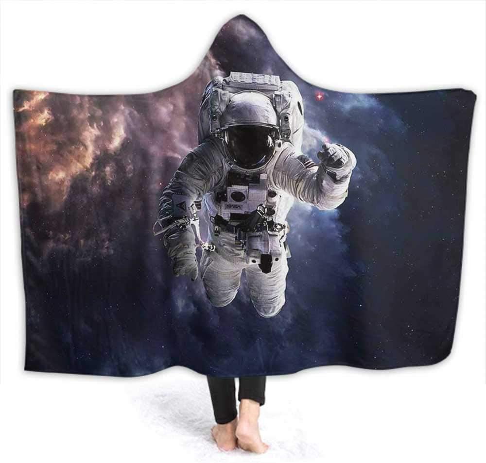 Hooded Flannel Blankets Home Cute Soft Astronaut Realistic