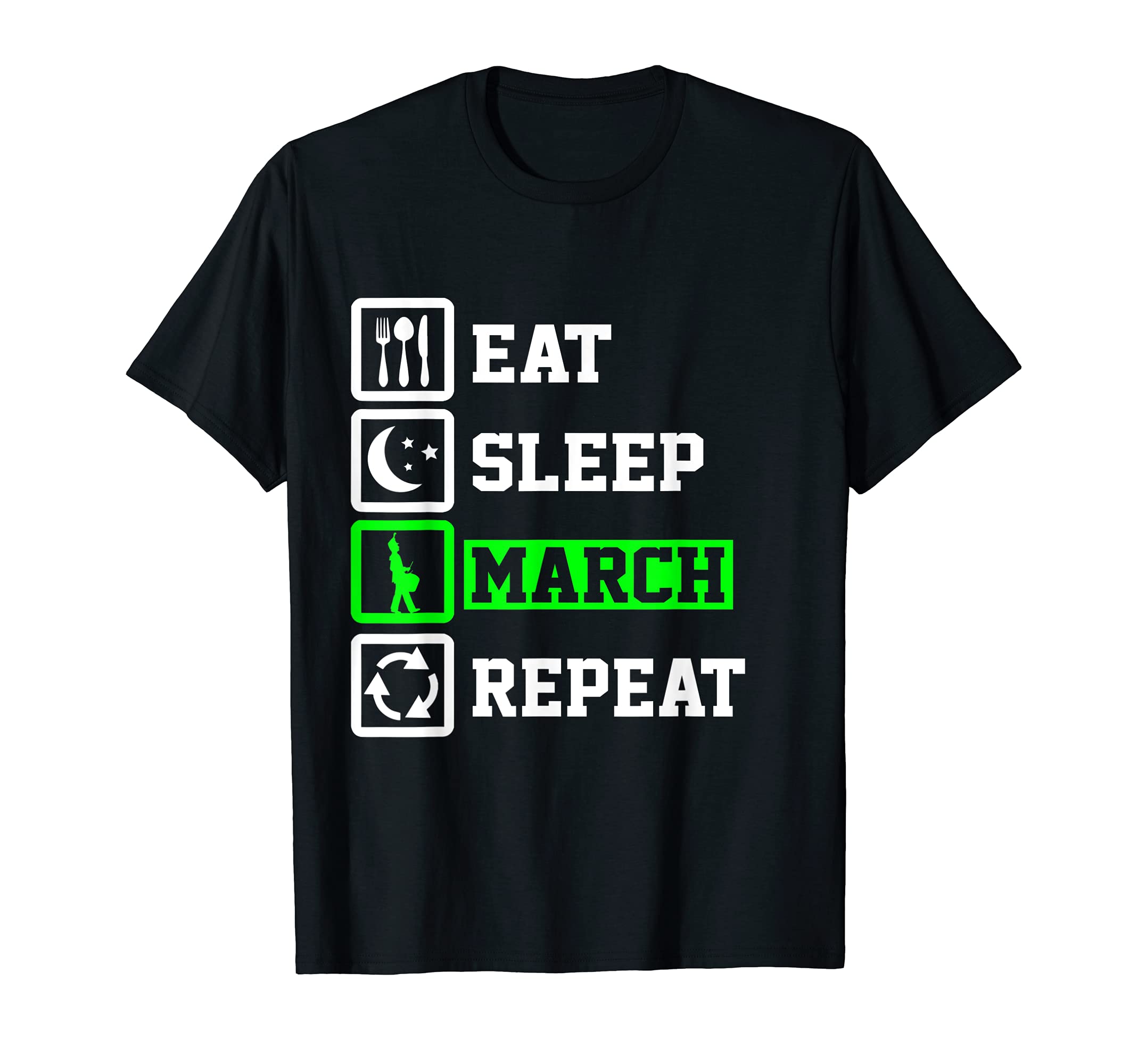 Eat Sleep Snare Drum Repeat Funny Snare Drum T-Shirt