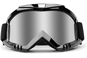 LMAVAG Motorcycle Goggles Dirt Bike Goggles ATV Goggles Motocross Riding Goggles Mtd Goggles UTV Goggles Offroad Goggles Ski Goggles for Men Women Adult Youth Kids UV400 Protect eyes Sliver Lens