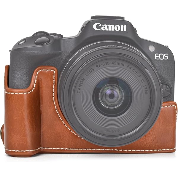 Full Protection Bottom Opening PU Leather Camera Case For