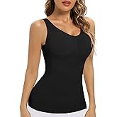 Zeecaro Women's Shapewear Cami with Built in Bra bodysuit shapewear tummy control Padded Compression tank tops