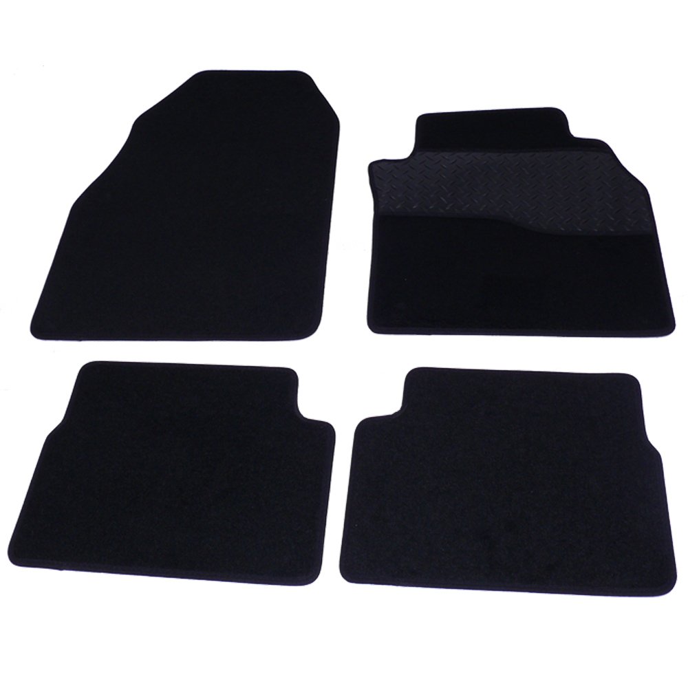 Sakura Mat Set Carpet with Rubber Heelpad for Saab 93-98 Onwards - Black