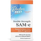 Doctor's Best SAM-e 400 mg, Vegan, Gluten Free, Soy Free, Mood and Joint Support, 60 Enteric Coated Tablets