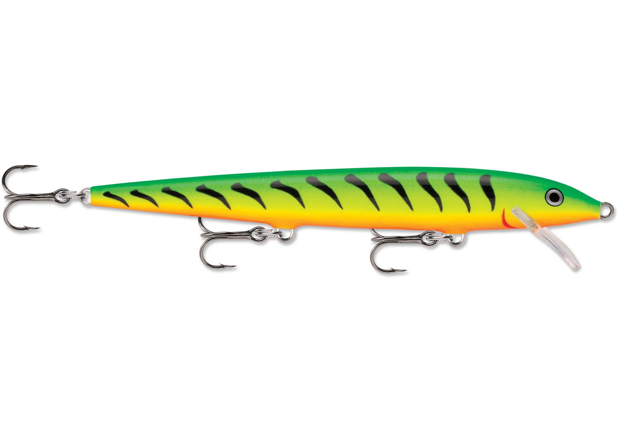 Rapala Original Floater Lure with Three No. 6 Hooks, 1.2-1.8 m Swimming Depth, 11 cm Size, Firetiger