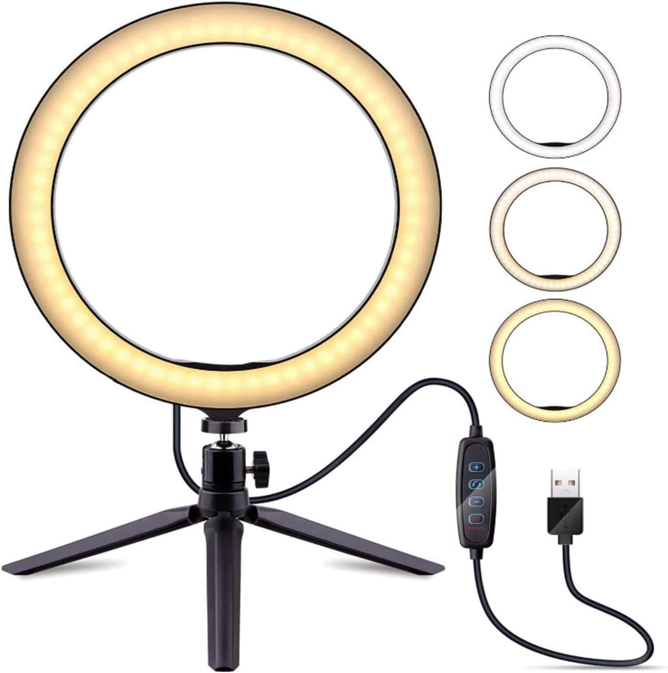Xpork 6 Inch LED Ring Light With Ring Bracket for Video And Makeup Mini LED Camera Light With