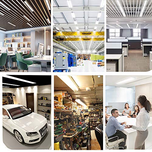 12 Pack SHOPLED 4ft LED Shop Light, 45W 5400LM 6000K, Cool White