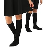 Girls, Boys, Kids, Knee High Long School Uniform Dress Socks, Premium Cotton, Soft, Toddler, 3-14 Years Old