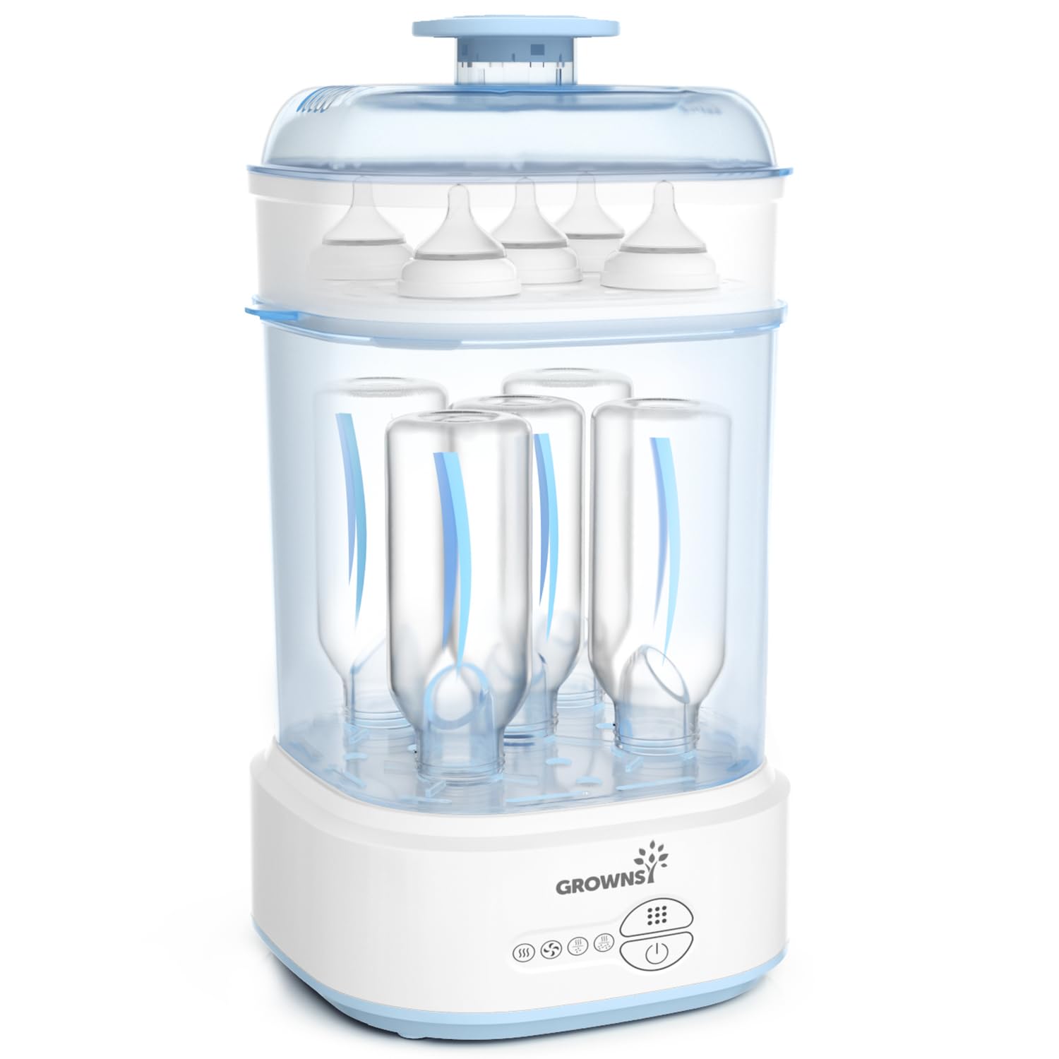 Photo 1 of Bottle Sterilizer and Dryer, Compact Electric Steam Baby Bottle Sterilizer (Esterilizador de Biberones), Bottle Sanitizer for Baby Bottles, Pacifiers, Pump Parts Blue