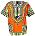 vvProud Traditional African Dashiki Cotton Mens Shirt, Tribal Hippie Style Boubou Variety Bright Colors, Unisex